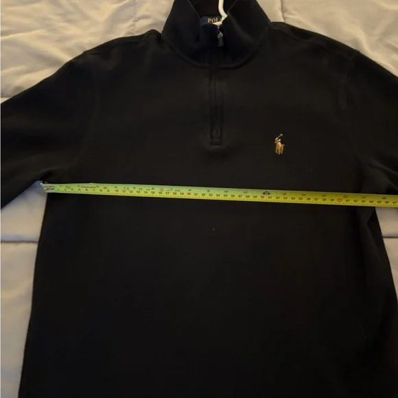 Polo Ralph Lauren Black Quarter Zip Pullover Sweater Size S - Picture 13 of 15